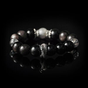 Silver Sheen Obsidian bracelet,Energy Cleanse & Inner Protection