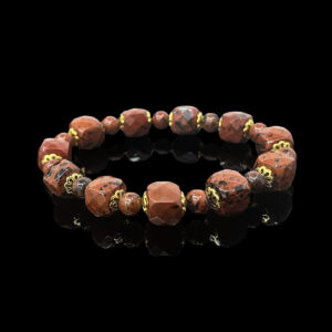 Fiery Sentinel Red Obsidian Bracelet, Empower Your Passion and Focus , Panidea Jewelry