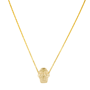 Clear Quartz Skull Necklace, Panidea Jewelry