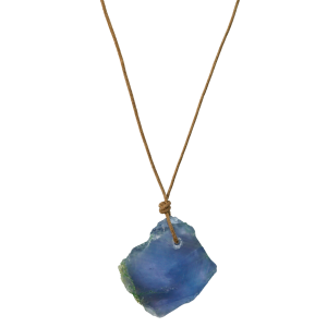 Blue Fluorite Pendant Necklace, Panidea Jewelry