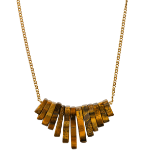 Tiger’s Eye Collar Necklace, Panidea Jewelry