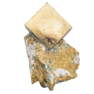 Natural Pyrite Cube in Matrix, Panidea Jewelry
