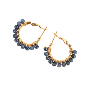 Sapphire Crystal Hoop Earrings, Panidea Jewelry