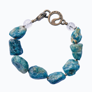 Raw Blue Apatite Bracelet, Panidea Jewelry